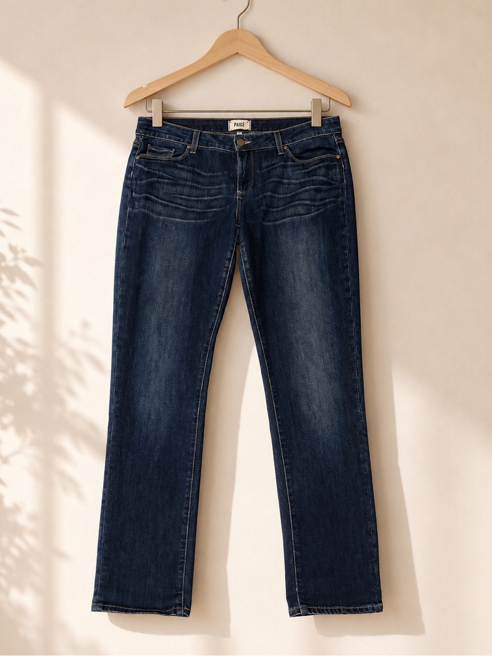 PAIGE Dark Wash Jimmy Jimmy Skinny Stretch Jeans Size 32 Mid Rise Premium Denim